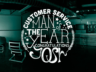 Customer Service Appreciation award customer service hand drawn type stars