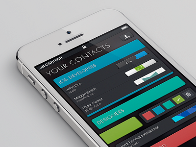 Business Cards app business card cells color contact edit iphone