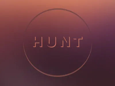 hunt .com ID embossed hunt minimal shadows