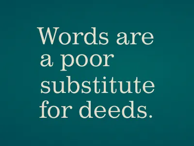 Words vs Deeds type