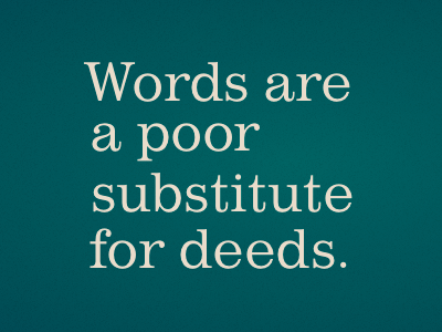 Words vs Deeds type