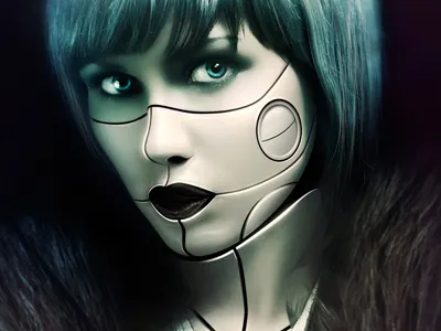 Cyborg photo photoshop retouch tutorial