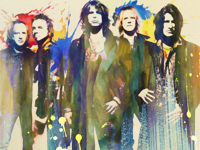 aerosmith art digital drawing illustration illustrator movies music painting pastels portrait poster print quote retro wallpaper