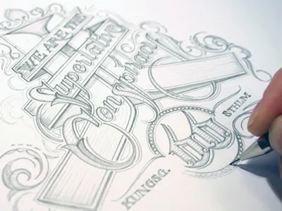 WeSC conspiracy edition lettering limited ornament pencil schmetzer scroll superlative typography wesc