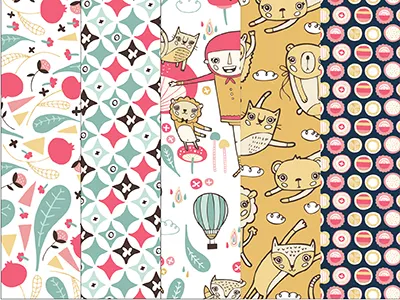 A Cute Life Patterns animals cute flowers illustration nicole larue paper pattern scrapbooking