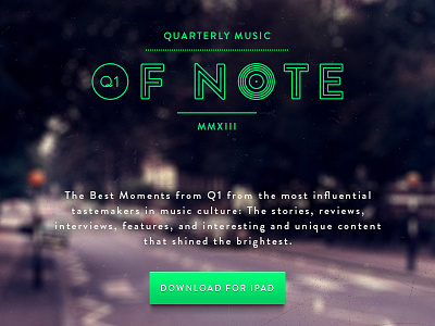 Quarterly Music Of Note abbey abbey road beatles blur brandon button full full screen green image music note q1 quarterly road screen ui