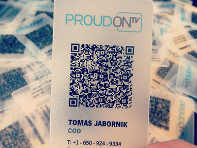 Business card business card card code plastic proudontv qr