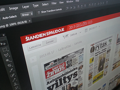 Newspaper glance interface press ui ux web app