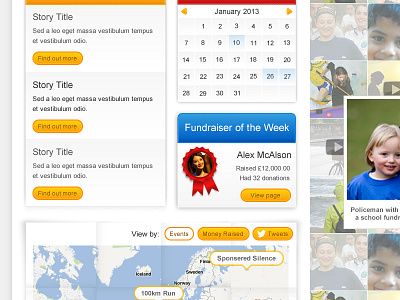 Fundraising Design app clean colours design fundraising nice organised pretty