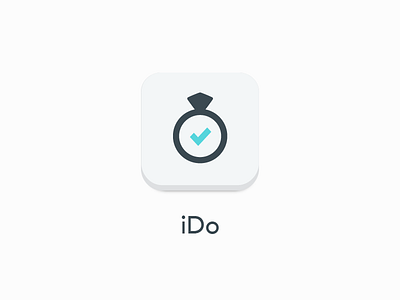 iDo app icon app icon avenir diamond flat icon ido ring simple todo wedding wedding ring white