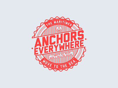 Anchors everywhere. anchor badge freshlikehell maritime rope sea type typo