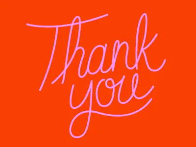 Thank You card custom type illustration thank you