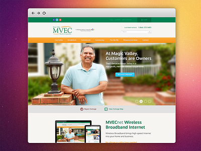 MVEC Website Proof design electric power proof ui ux web website