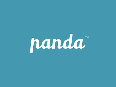 Panda cursive custom logo logotype panda type typography