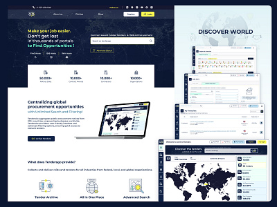 Global Tender Search Platform UI & UX app design ui ux web design