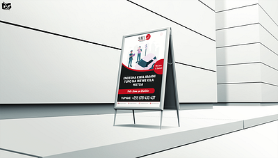 Road-side banner design and mockup branding graphic design