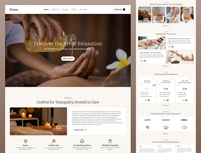 Evora Spa - Landing Page branding design landing landingpage moderndesign productdesign ui uiux ux web webdesign