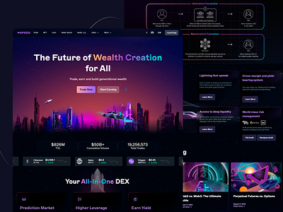 Futuristic Crypto Trading UI blockchain crypto cyberpunk dark mode decentralized exchange defi finance fintech futuristic high tech liquidity modern neon sleek design trading typography ui design ux design ux ui design web3