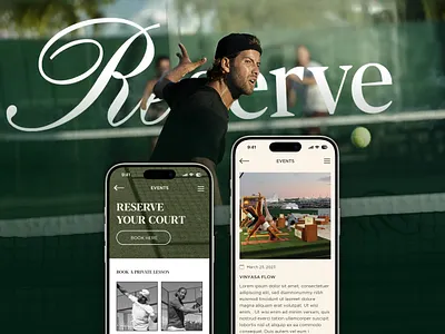 Reserve Padel design graphic design mobile ui ux web website