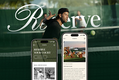 Reserve Padel design graphic design mobile ui ux web website