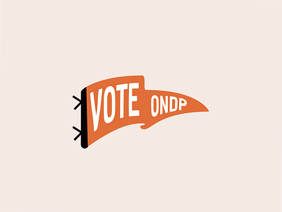 Ontario NDP Flag Grapic brand design brand identity branding canadian politics design flag graphic design illustration logo ndp pennant political design political graphic politics sticker graphic vote vote design vote graphic