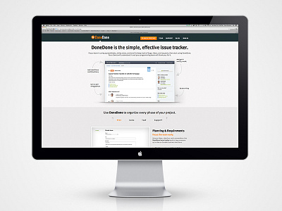 DoneDone Marketing Site ui web design