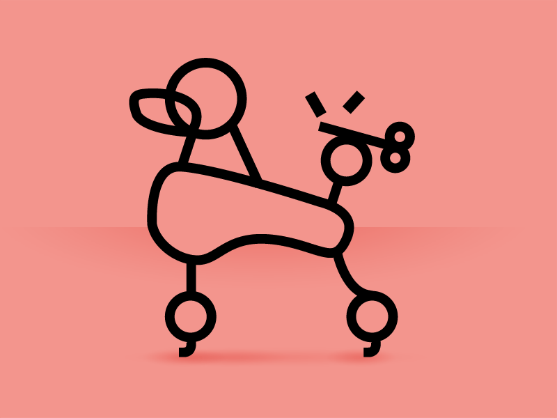 Poodle line gif dog gif illustration sketch