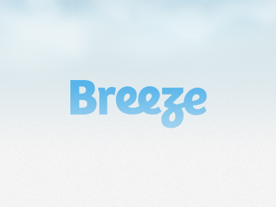 Breeze airy atomic duo blue breeze clouds identity logo minimalism simple typography