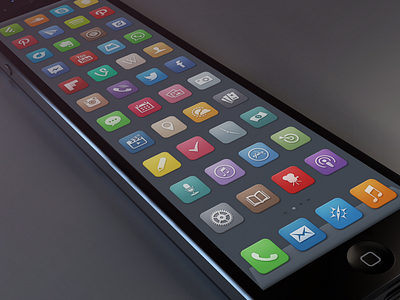 Aplo Icons aplo app design dropbox flat icons ios matte minimalism simple springboard theme