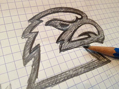 Sketch athletic eagle sports