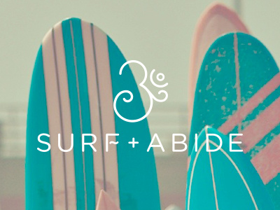 Surf + Abide Logo abide ahm brand logo om peace surf symbol