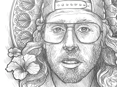 Will flowers glasses guy hat