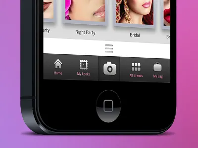 Fashion UI black clean fashion gray icon iphone looks mobile app tab bar
