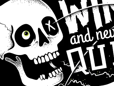 Skull Typography Illustration and black illustration skull typography vintage white