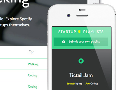 SPL Mobile brandon grotesque mobile playlists responsive spotify startups