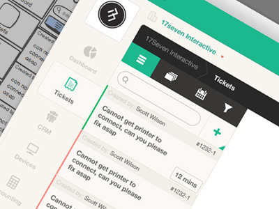 Dashboard Ui Design: Little more in progress... 17seven admin ui design clean dashboard ui design flat ui green help desk management system ui design