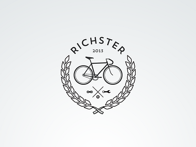 Richster Logo (hipster alert!) bicycle bike cycle hipster logo vintage