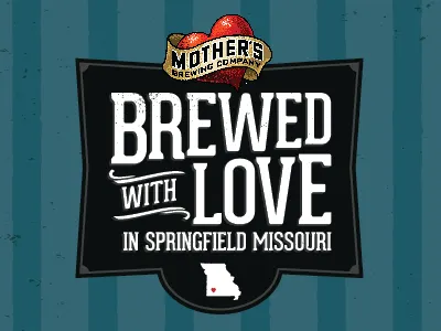 Brewed with love beer illustration typography