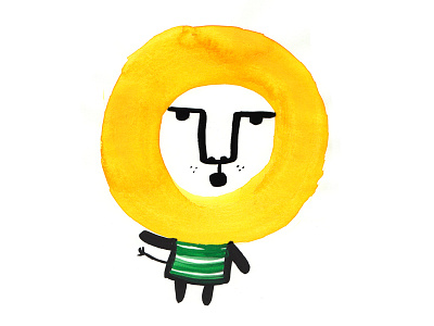 Leo illustration leo the lion watercolor