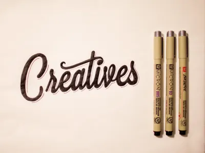 Creatives Logo creatives hand lettering lettering logo micron pen script