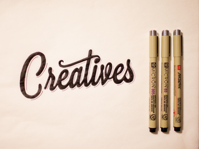 Creatives Logo creatives hand lettering lettering logo micron pen script