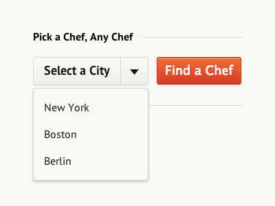 City Dropdown blog freelance kitchensurfing