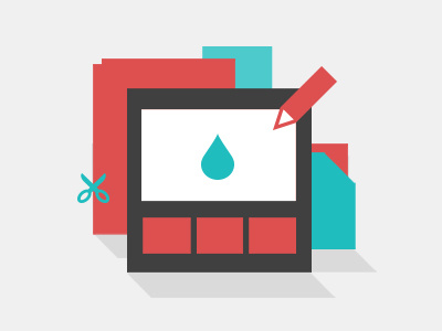 Devices icons illustration web