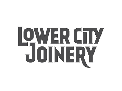 LCJ 1 custom design lettering logo millwork serif slab typography vintage woodwork