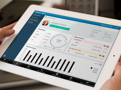 Investment Advisory (WIP) banking application investment solutions application ipad
