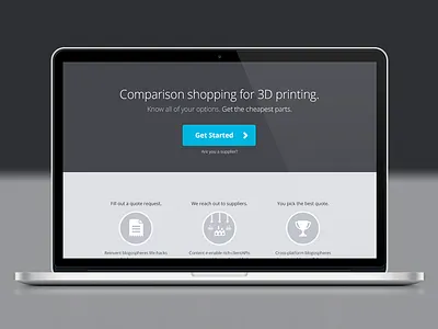 Quick Landing Page cta features get started hero landing monochrome open sans