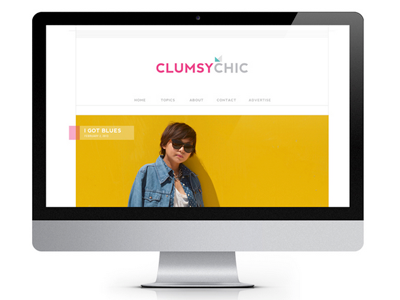 clumsy chic / launch blog chic clumsy geometric logo multiply overlay photo pink website white