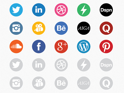 Vector Icons flat icon media simple social symbol