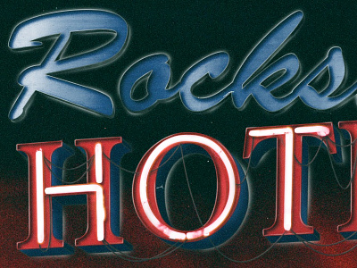 Rockstar Hotel Logo design illustrator lettering sign typography wires