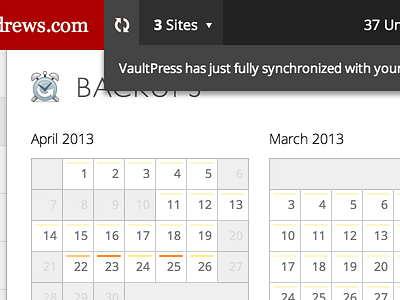 Status Ticker header status ticker vaultpress